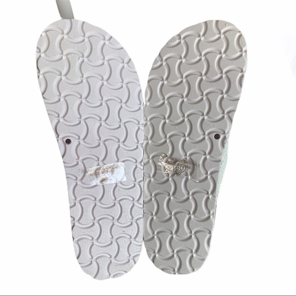 Top Moda White Glitter Buckle Slides size 8.5 - Picture 8 of 8